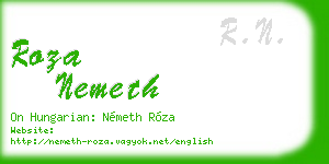 roza nemeth business card