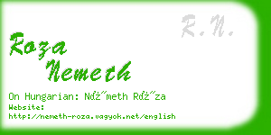 roza nemeth business card
